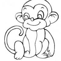 动物简笔画 可爱的小猴子简笔画