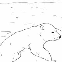 悠闲的北极熊母子