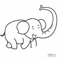 可爱的大象简笔画图片