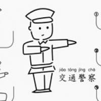 【交通警察简笔画】交通警察手势简笔画画法步骤图