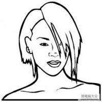 流行歌手 蕾哈娜简笔画图片