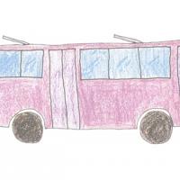 公共汽车简笔画的画法步骤图解教程