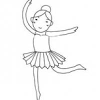 【跳舞的女孩简笔画】芭蕾舞女孩简笔画简单步骤图片教程