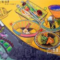 小学生科幻画《粮食别浪费》