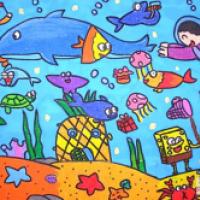 海底世界儿童画：神秘的海底世界