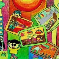 六一儿童画作品欣赏-记录欢乐
