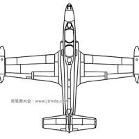 俯视飞机简笔画图片