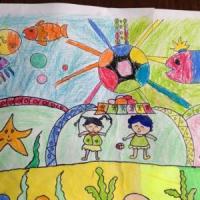 五一劳动节的儿童画-我们的美好生活