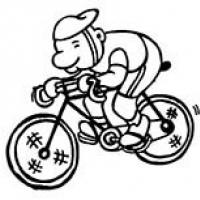 运动员简笔画 自行车运动员简笔画图片