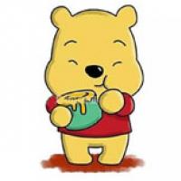 吃蜂蜜的小熊维尼简笔画步骤教程 卡通动漫人物维尼熊
