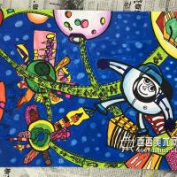 三等奖小学生科幻画作品《太空里有我们的另一个家》