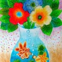 儿童画漂亮的花瓶