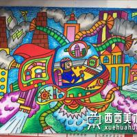 优秀儿童获奖科幻画《空气净化机》欣赏