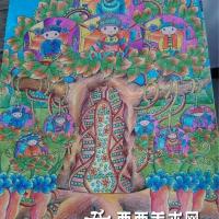 二等奖小学生获奖科幻画《神奇的疗养树》欣赏