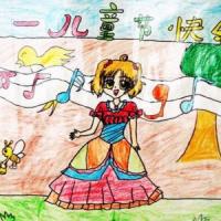 儿童节歌唱表演五年级迎六一绘画作品分享