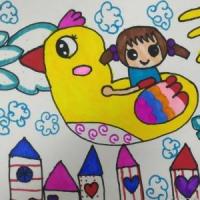 快乐旅行六一儿童节创意绘画作品欣赏