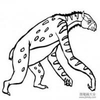 史前动物 砂犷兽简笔画图片