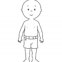 光头小男孩简笔画图片