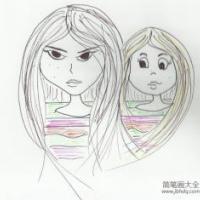 三八妇女节送给妈妈的画作品之我们俩