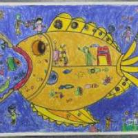 三等奖儿童科幻画《鱼类治疗中心》赏析