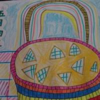 一篮粽子简单的端午节绘画图片分享