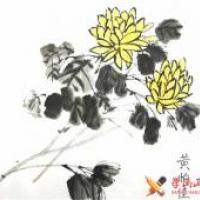 儿童中国画《菊花》