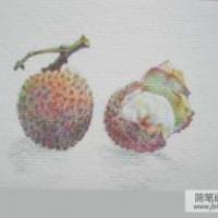 美味的荔枝儿童画画作品