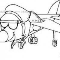 卡通滑翔机简笔画图片