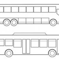 公共汽车简笔画图片_城市公共汽车简笔画图片素材