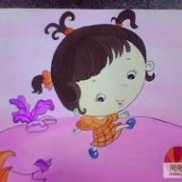 儿童画萌妹纸