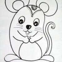 十二生肖小老鼠简笔画