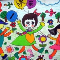 六一儿童画作品欣赏-欢乐的舞蹈