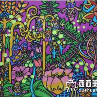 二等奖儿童获奖科幻画《蜜蜂气泡绿化器》欣赏