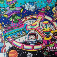 小学生获奖科幻画《星际城市》赏析
