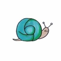 蜗牛的简单画法,蜗牛简笔画图片