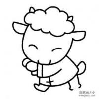 动物简笔画 可爱小羊简笔画图片
