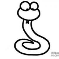 儿童动物简笔画蛇的画法