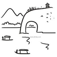 简单的山水画