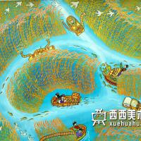 一等奖获奖科幻画《“博斯腾湖”——绿色生态园》赏析