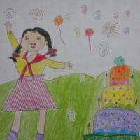 党妈妈过生日三年级建党节画画图片赏析