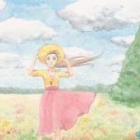 国外夏天水彩画作品之夏日的风