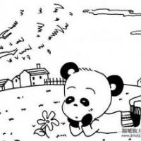 贪玩狗狗简笔画