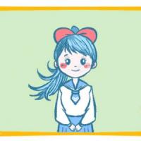 女学生简笔画