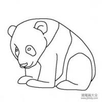 动物简笔画 熊猫宝宝简笔画图片
