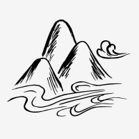 手绘山和云简笔画