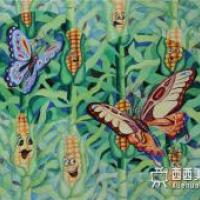 一等奖中学生科幻画《未来超级庄稼卫士》
