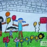 关于十一的儿童画-庆国庆