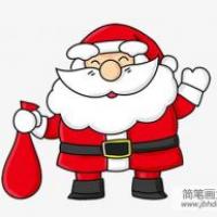 关于圣诞节的简笔画 圣诞老人
