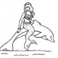 骑海豚的美人鱼简笔画人物 骑海豚的美人鱼人物简笔画步骤图片大全