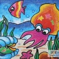 海底世界儿童画：想象的海底世界